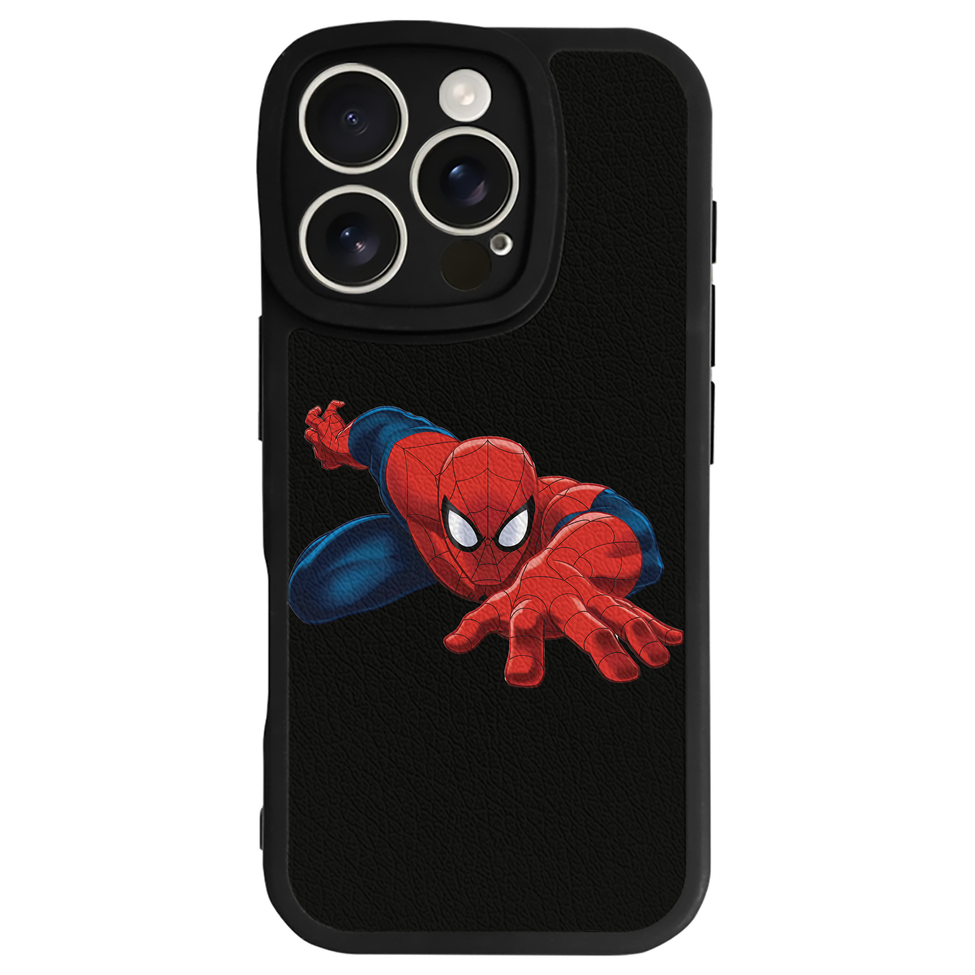 Spider Man スパイダーマン 【iPhone 16シリーズ対応】シリコンスマホケース（レザー調） 材質：シリコン